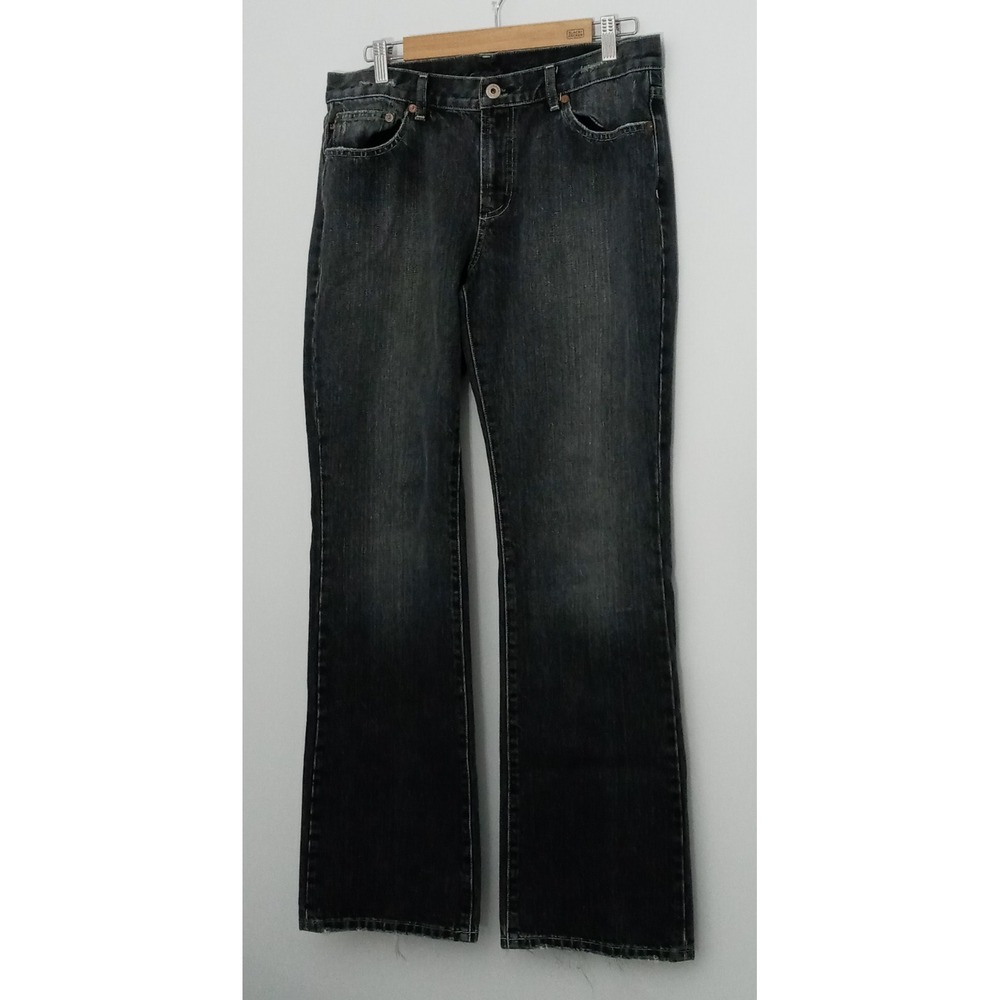 Polo Ralph Lauren Jeans Co Size 12 Jeans Black Bootcut Distressed Pockets